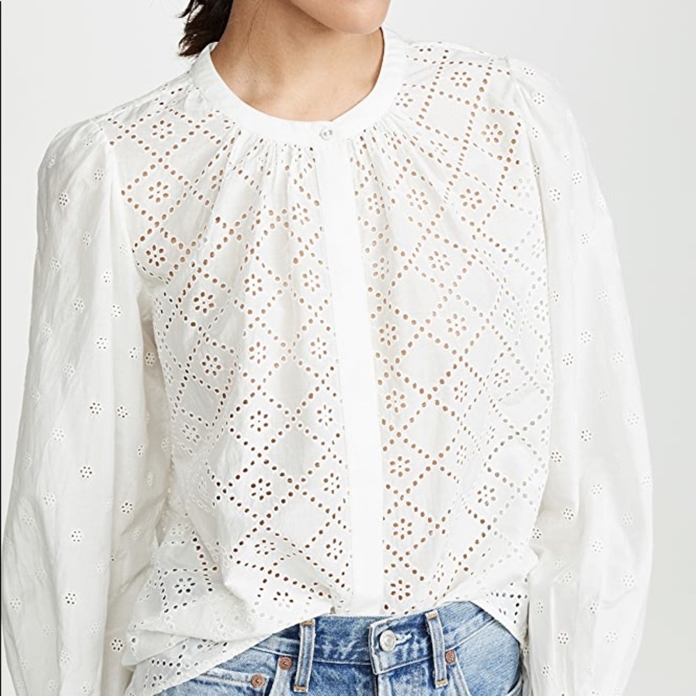 JOIE Janah B  White Long sleeves Blouse Size S